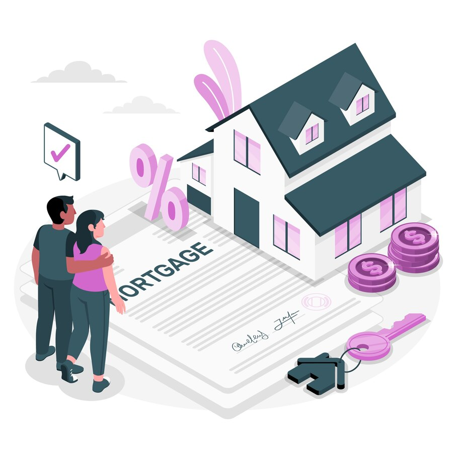 Mortgage concept illustration