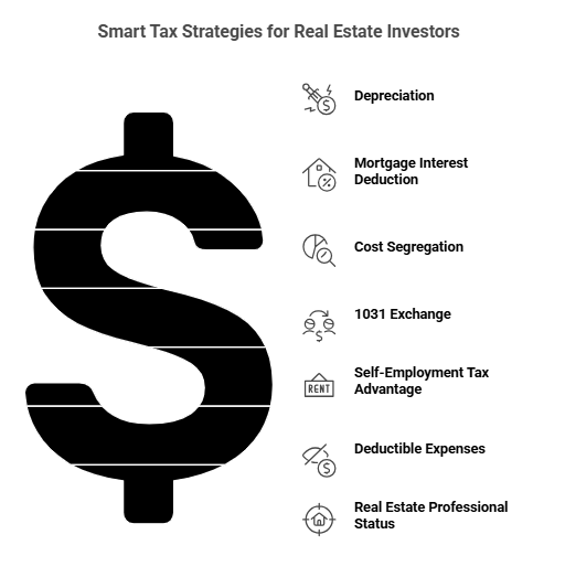 Smart Tax Strategies for Real Estate Investors Infographic